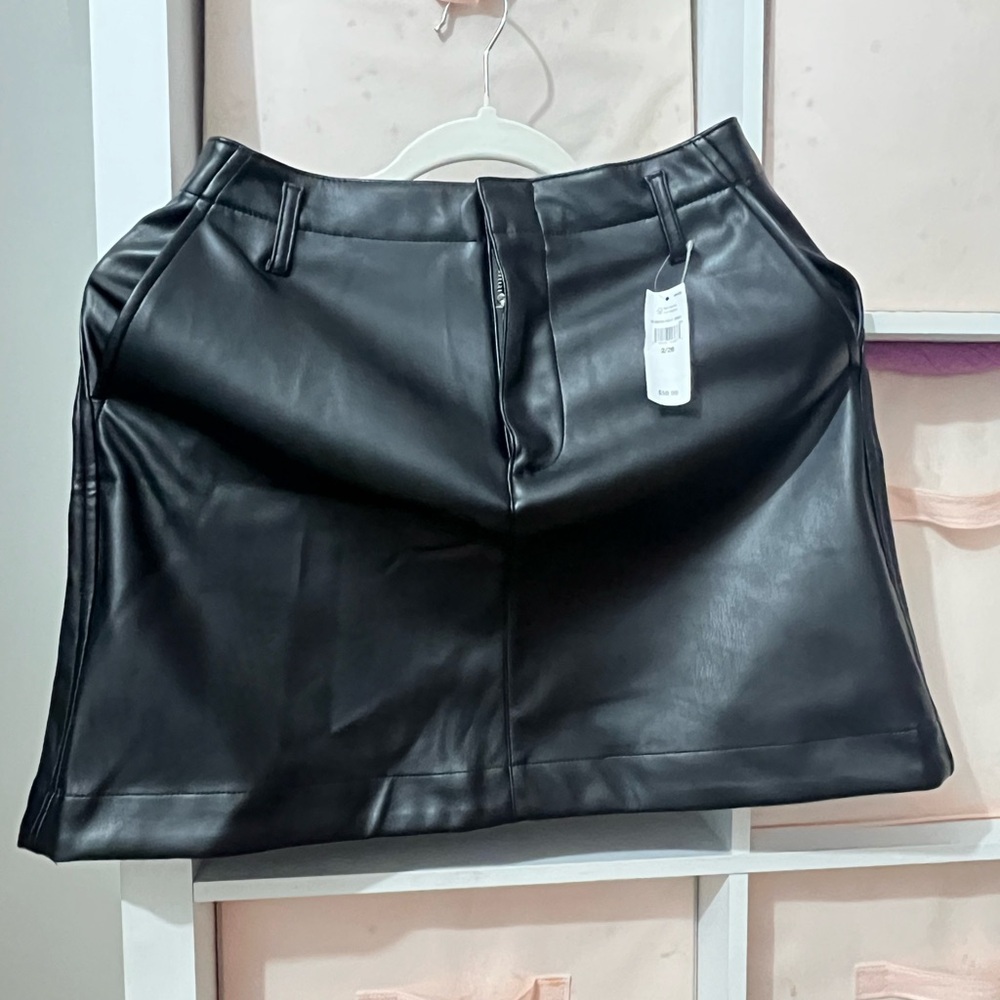 Mini skirts black for women new with tags leather